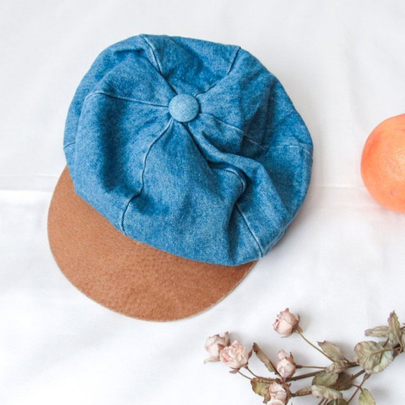 Boho Denim Fiddler Hat - Picture 1 of 5